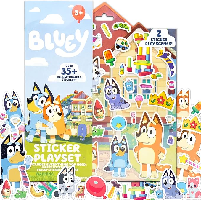 Bluey Puffy Sticker Playset