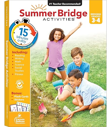 Summer Bridge Activities Workbook Grade 3-4 Paperback