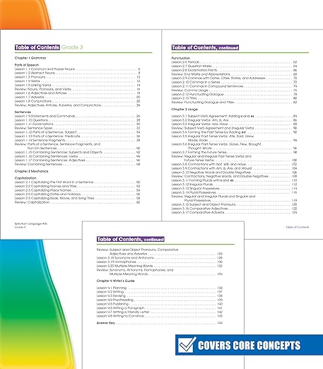 Spectrum Language Arts Workbook Grade 3 Paperback