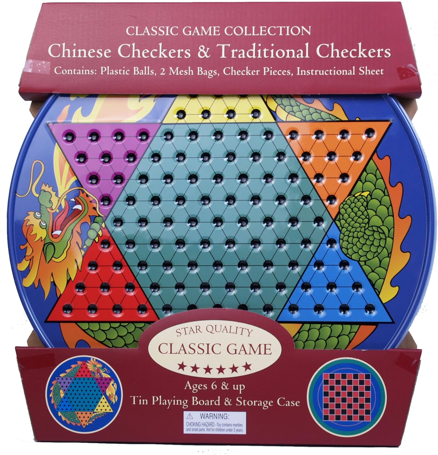 Chinese Checkers and Checkers in Tin