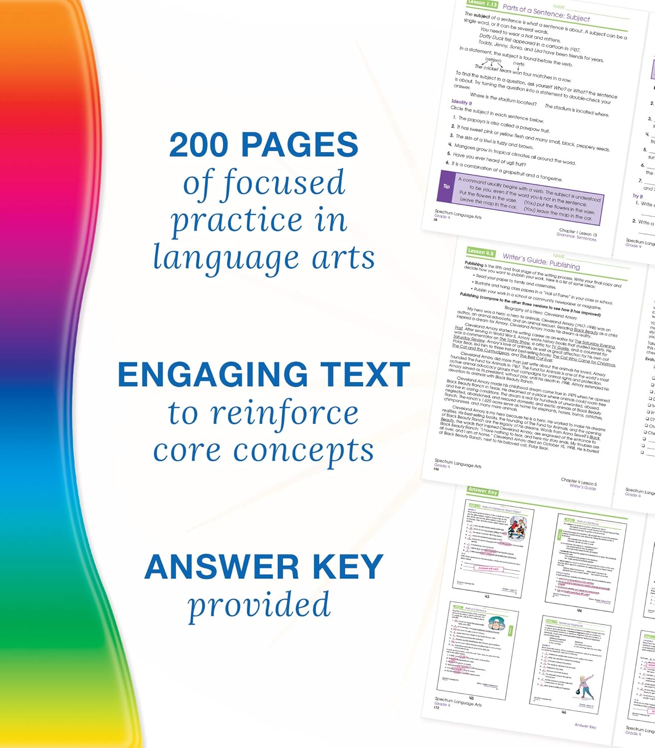 Spectrum Language Arts Workbook Grade 4 Paperback