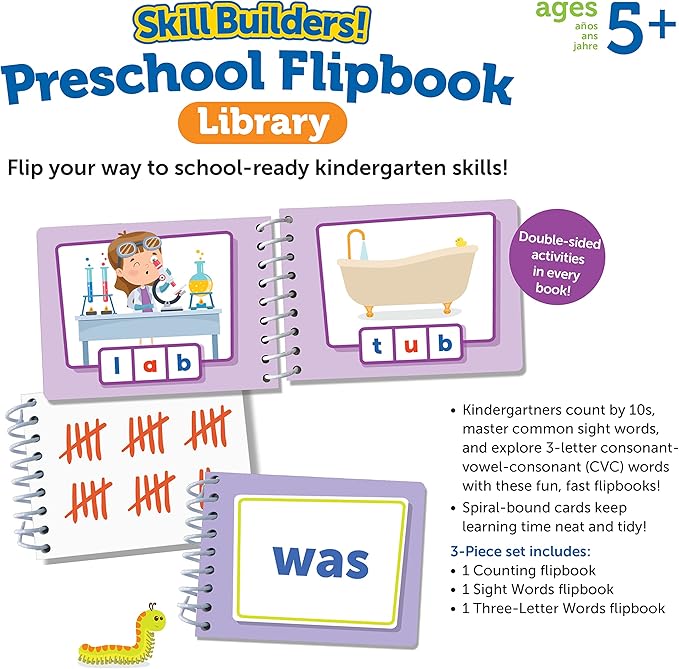 Skill Builders Kindergarten Flipbook Library