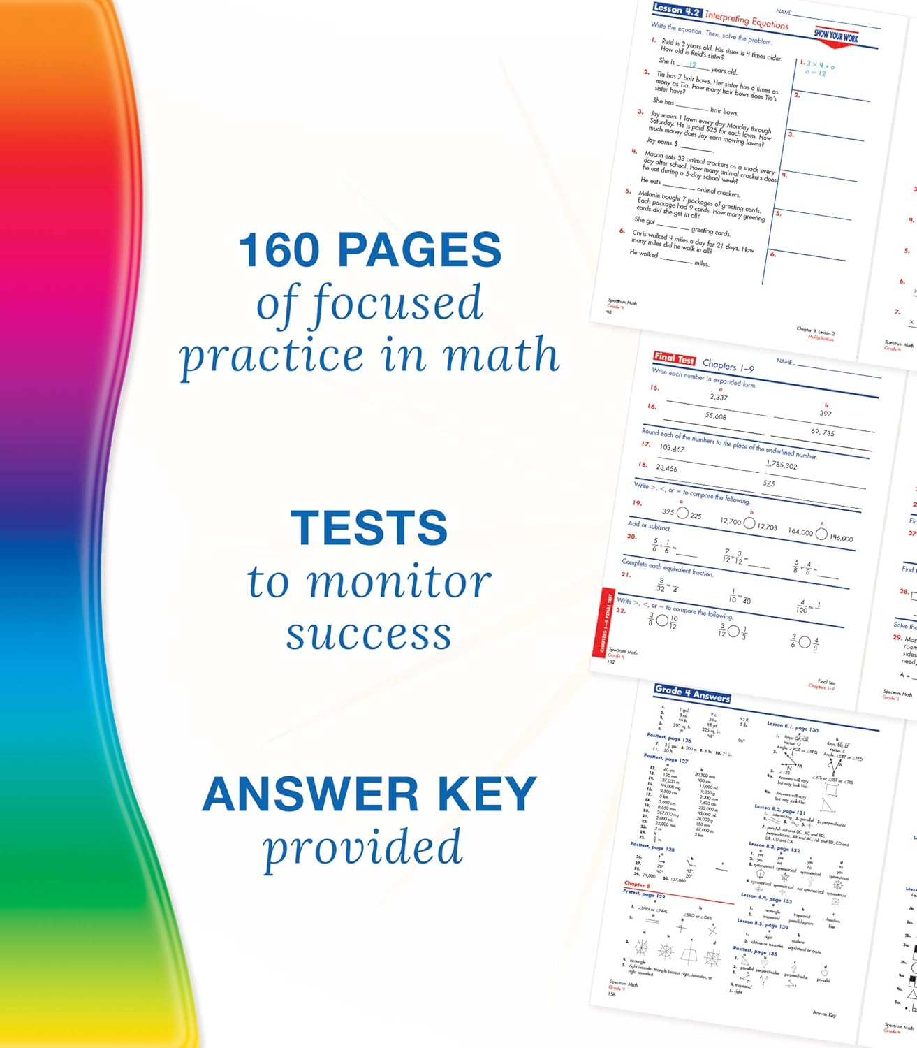 Spectrum Math Workbook Grade 4