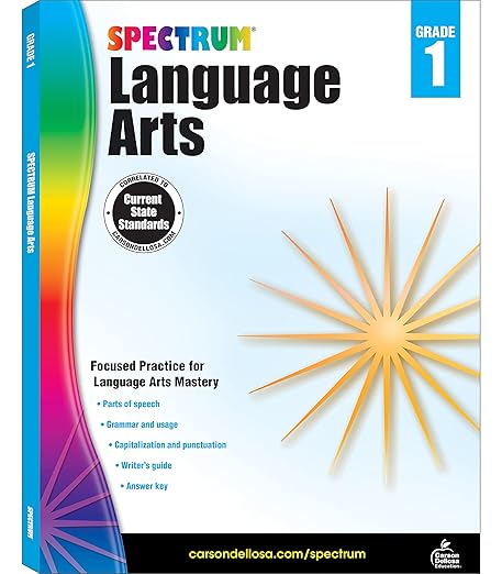 Spectrum Language Arts Workbook Grade 1 Paperback