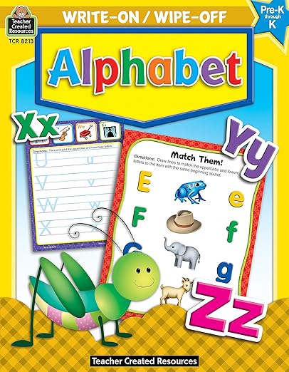 Alphabet Write-On Wipe-Off Book Grades Pre-K to K