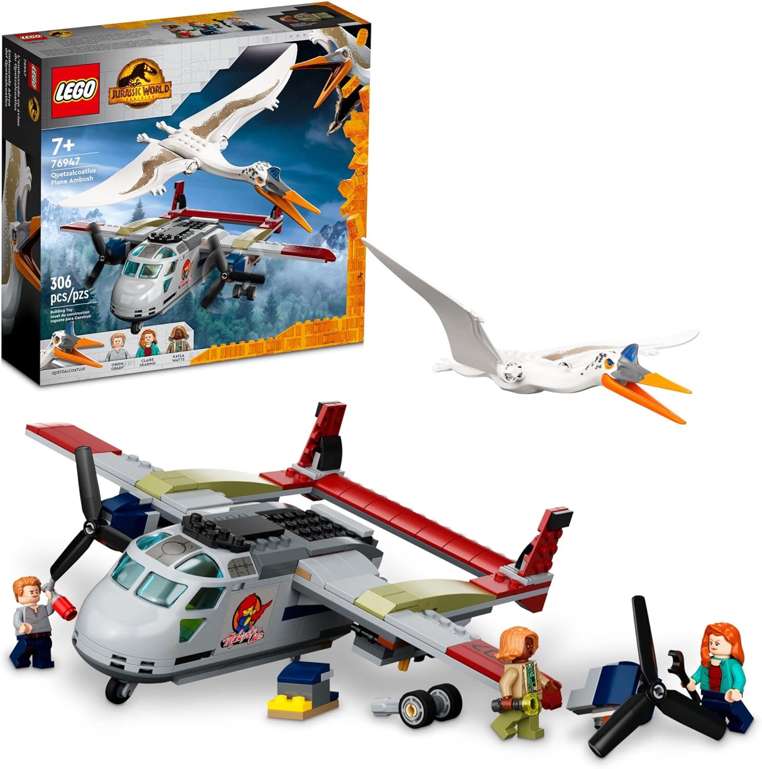 LEGO Jurassic World Quetzalcoatlus Plane Ambush Set