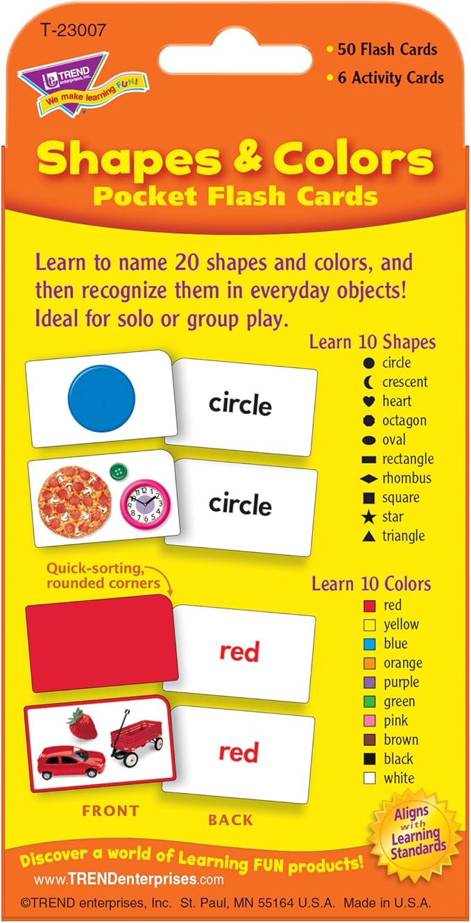 Shapes & Colors Pocket Flash Cards