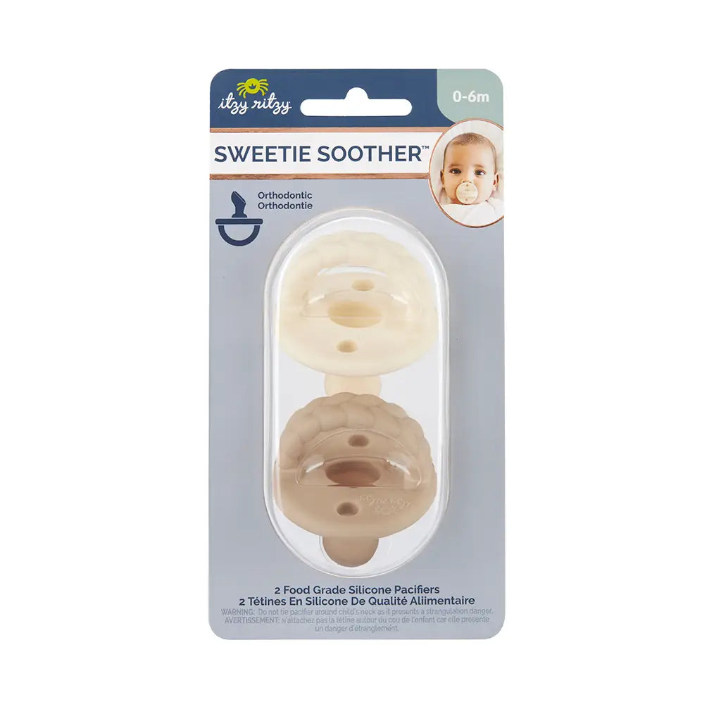 Itzy Ritzy Sweetie Soother Orthodontic Pacifier Sets (2-pack, Ages 0-6 Months)