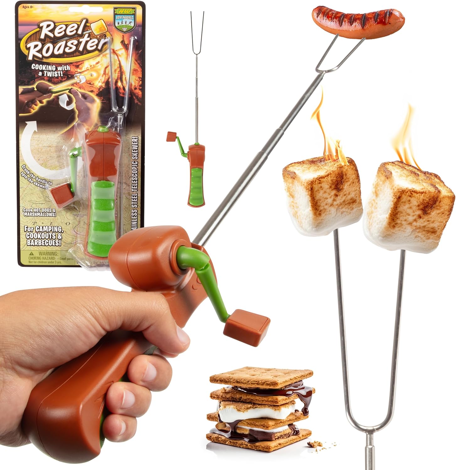 Reel Roaster Campfire Roasting Stick