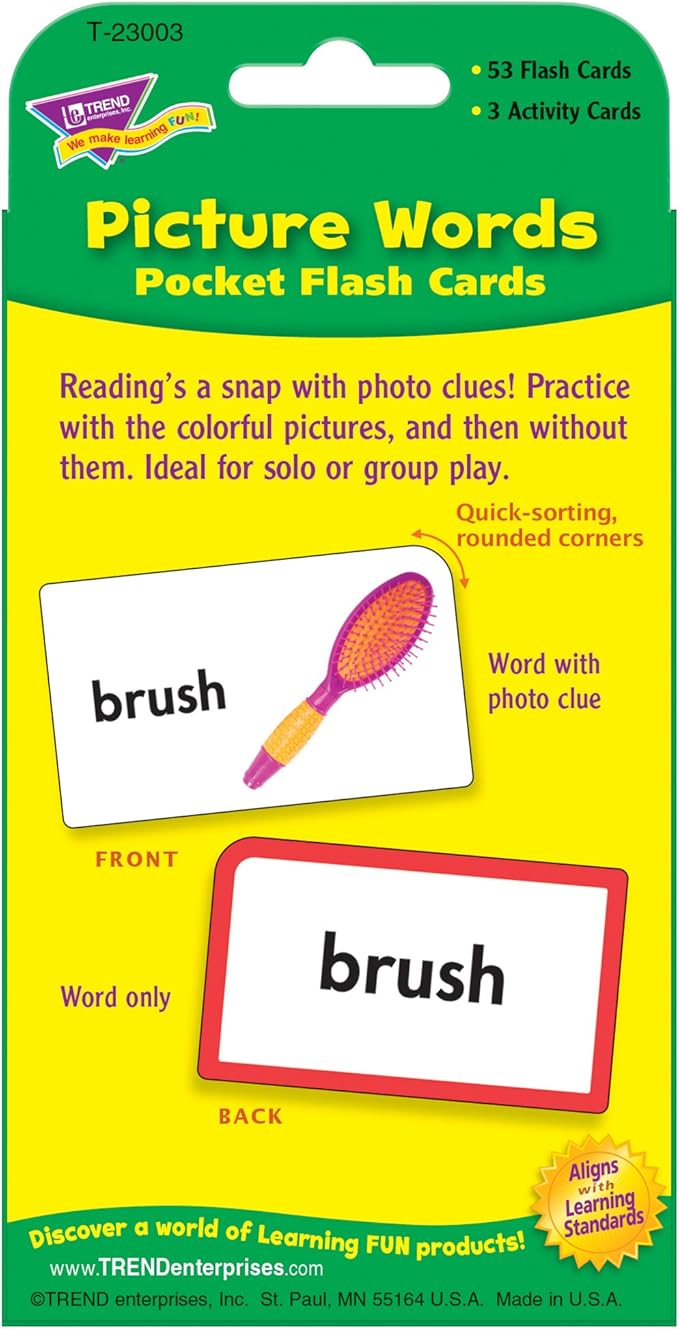 Picture Words Pocket Flash Cards