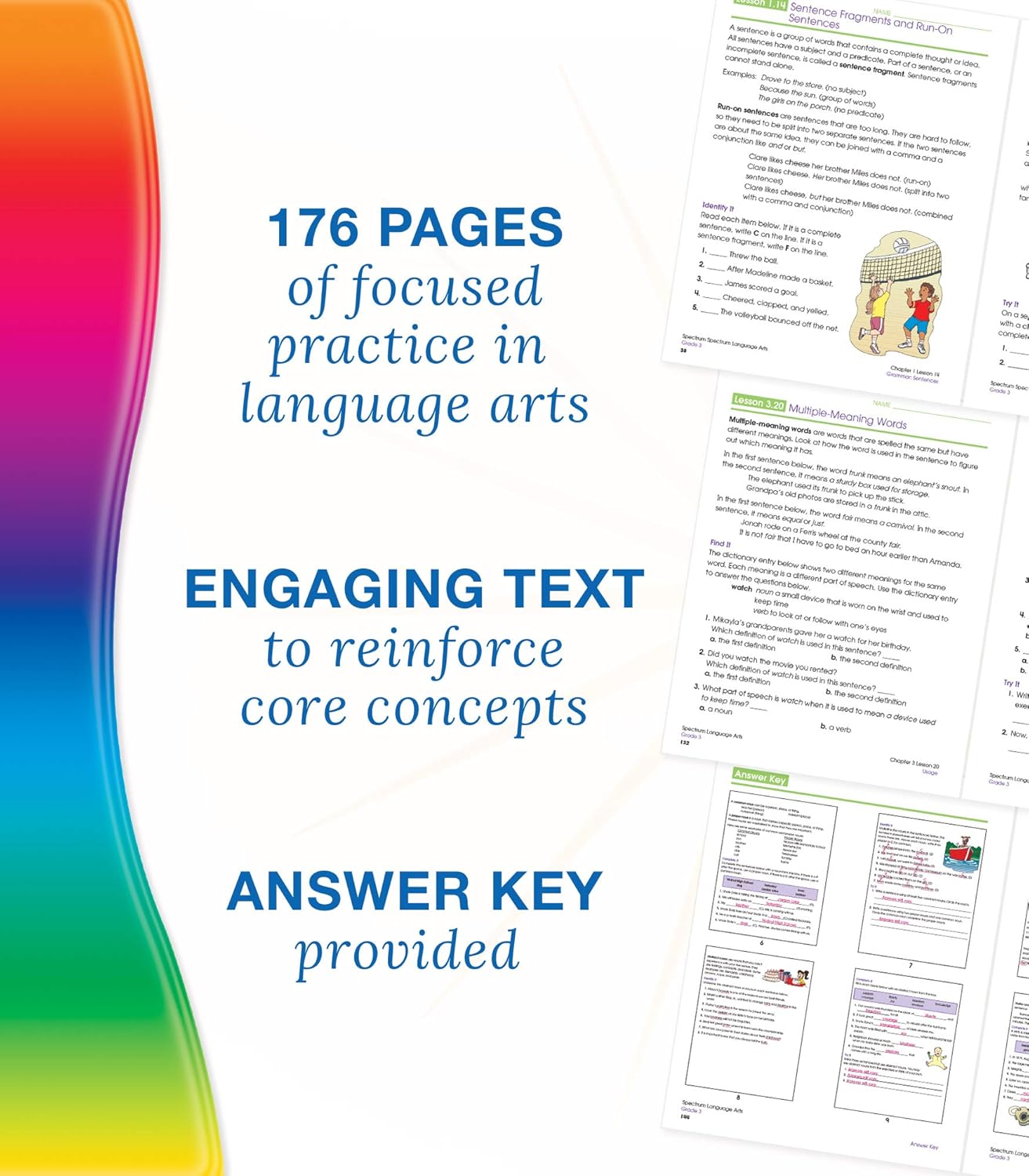 Spectrum Language Arts Workbook Grade 3 Paperback