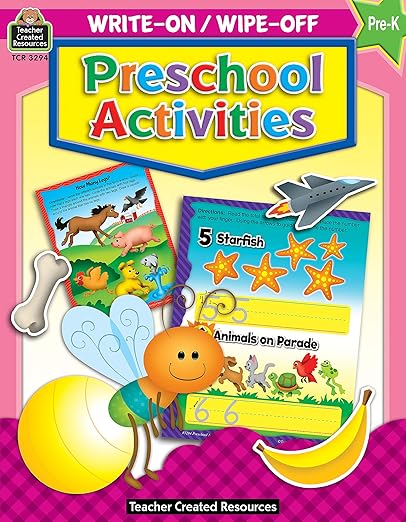 Write-On/Wipe-Off Book: Preschool Activities