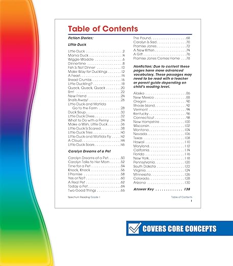 Spectrum Reading Workbook Grade 1 Paperback