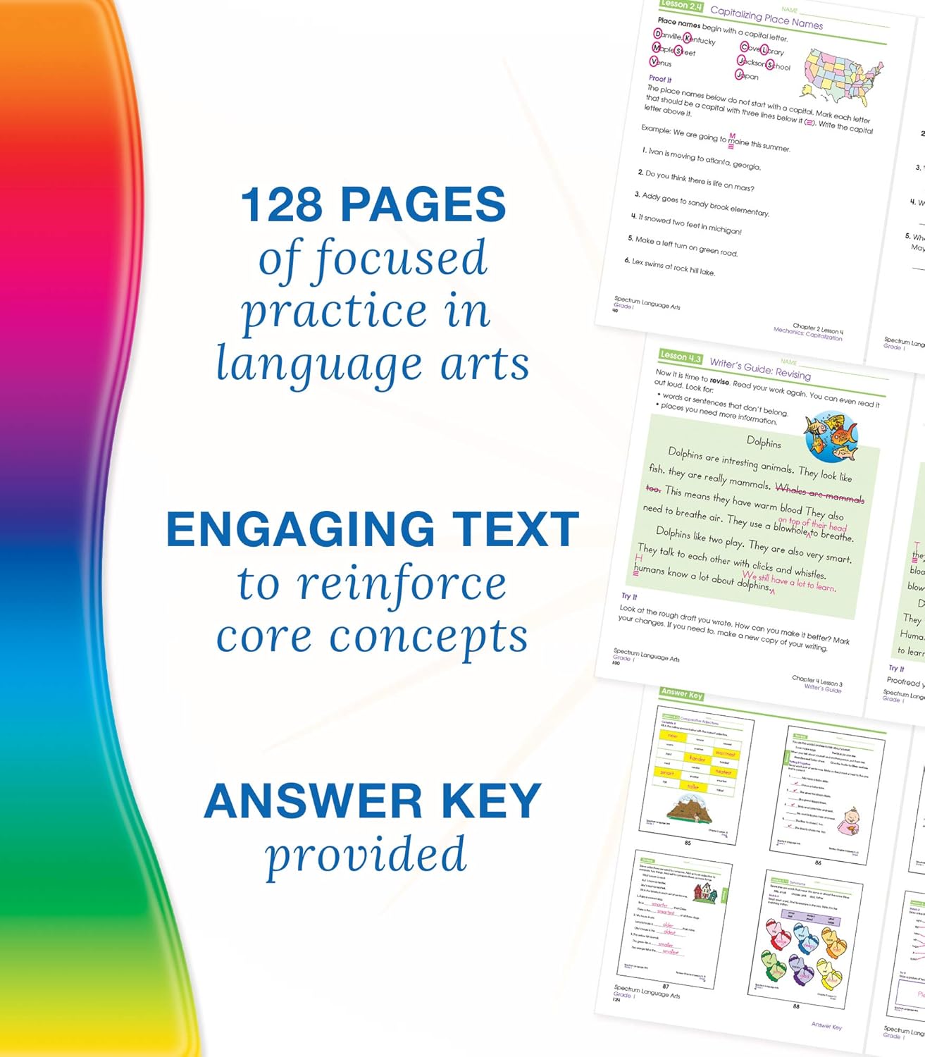 Spectrum Language Arts Workbook Grade 1 Paperback