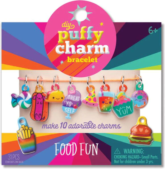 DIY Puffy Charm Bracelet Food Fun