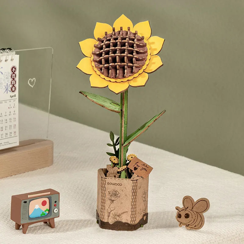 Wooden Bloom Craft Kit - Sunflower