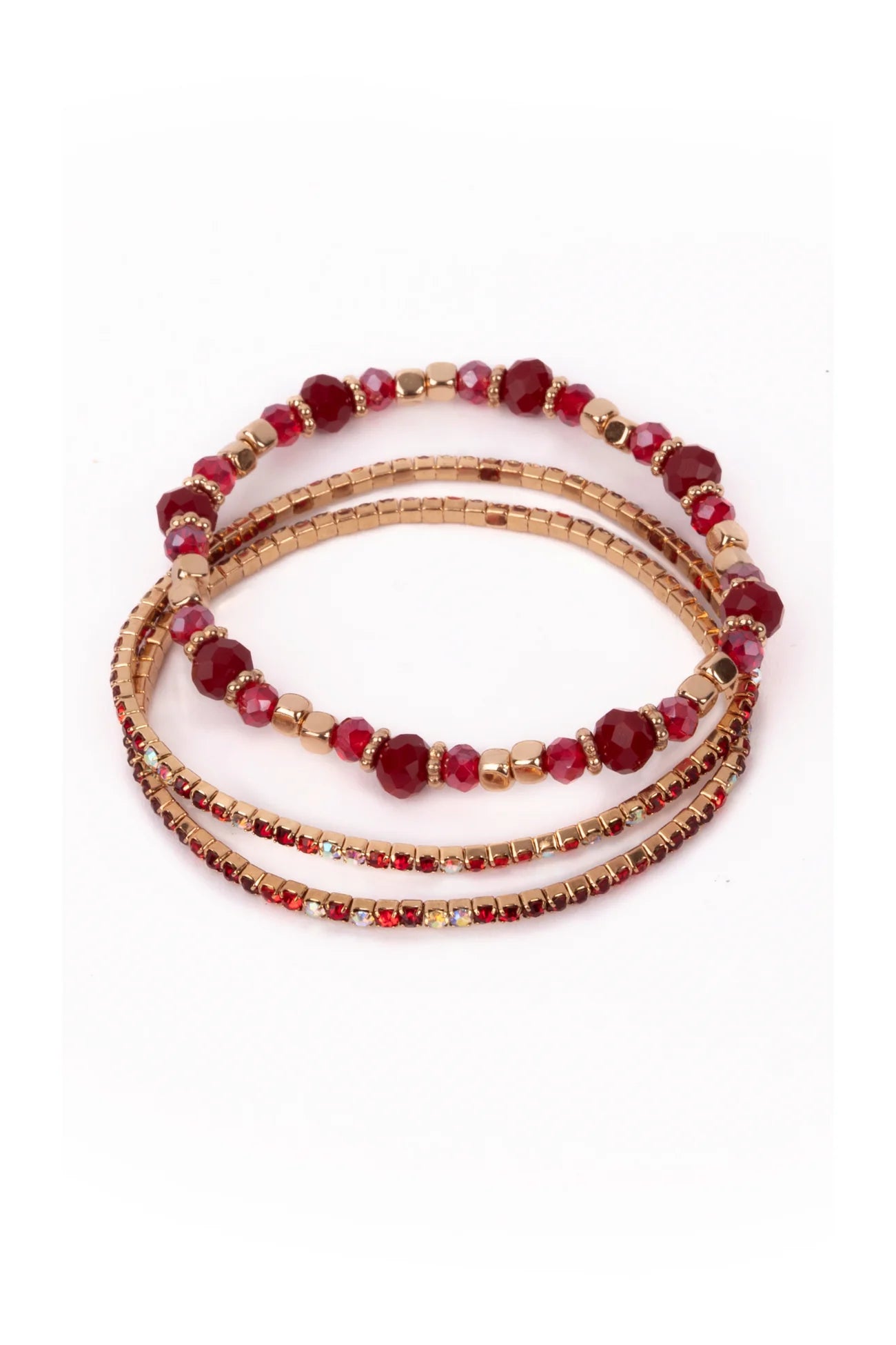 Boutique Ruby Red Bracelet Set