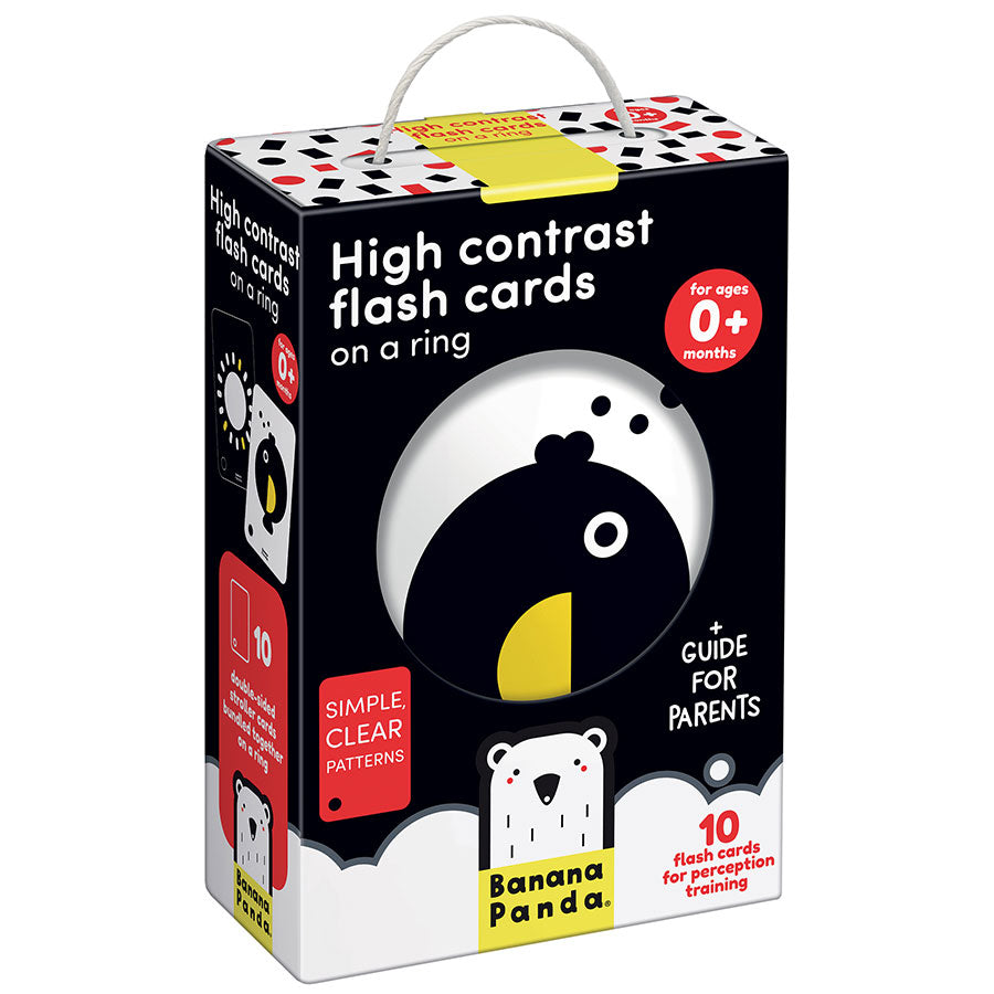 High Contrast Flashcards on a Ring for Ages 0+