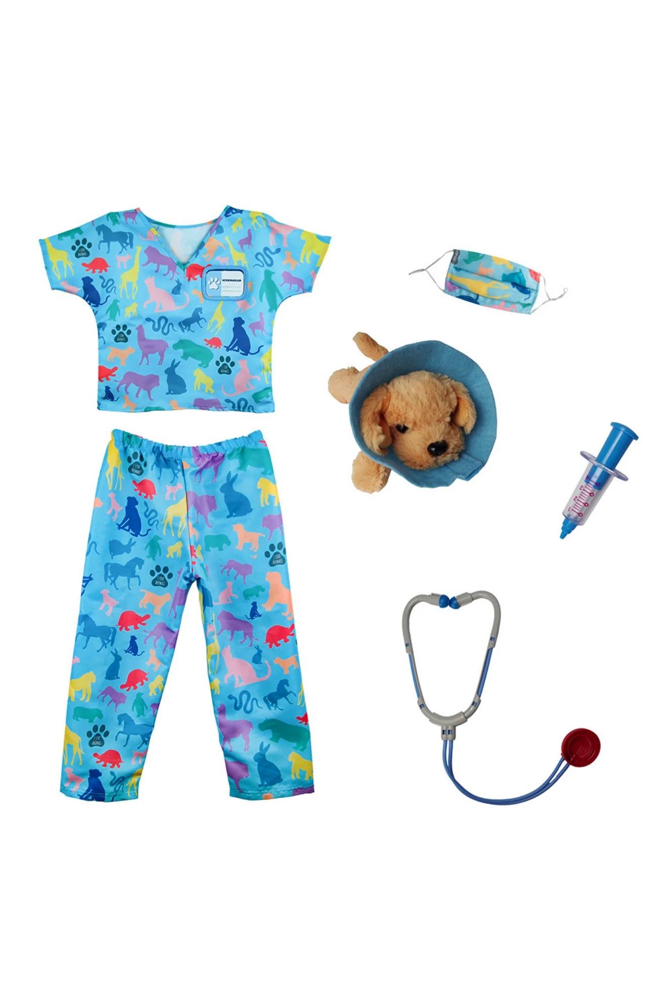 Veterinarian Scrubs Costume with Accessories, Size 5/6