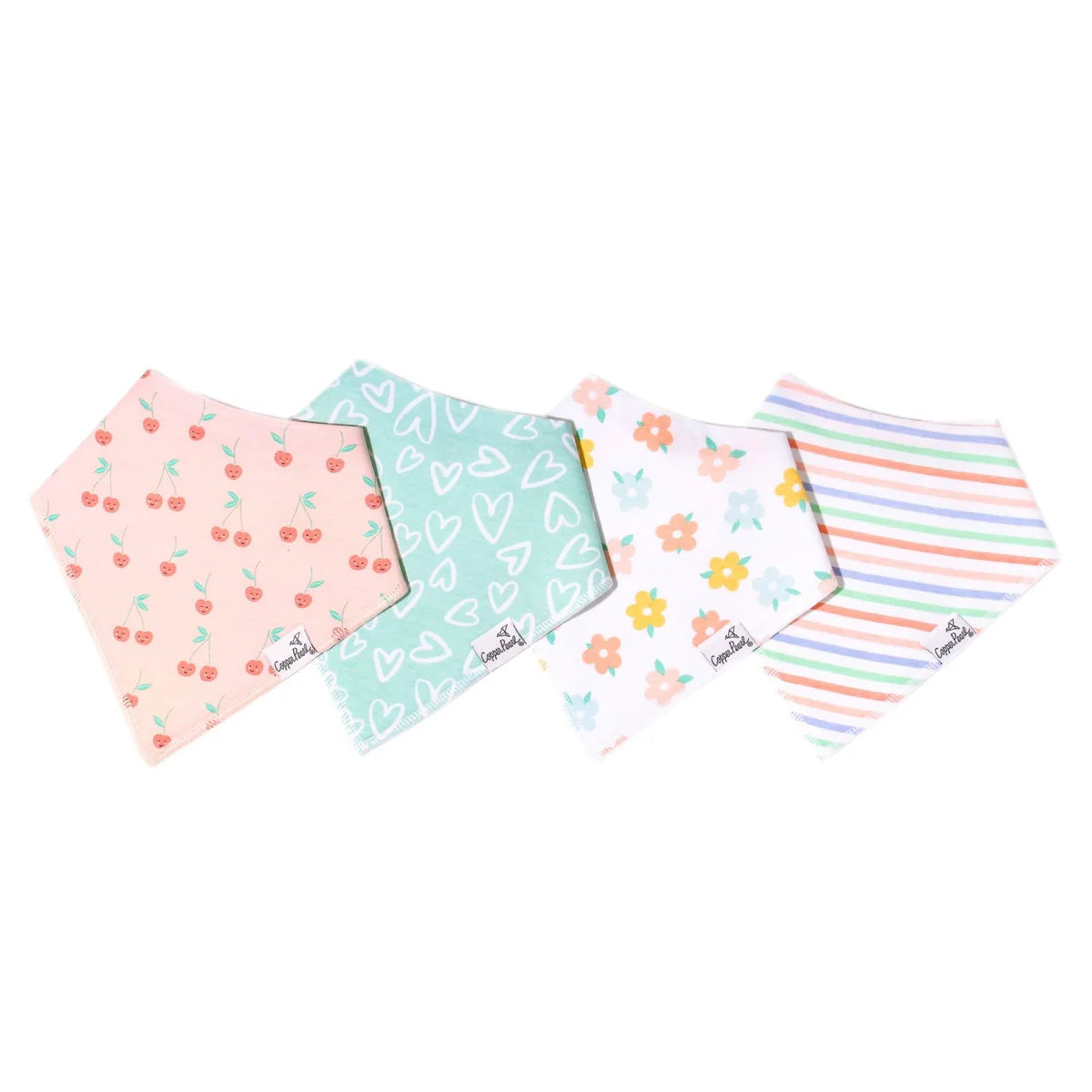 Copper Pearl Cheery Baby Bandana Bibs Set 4-Pack