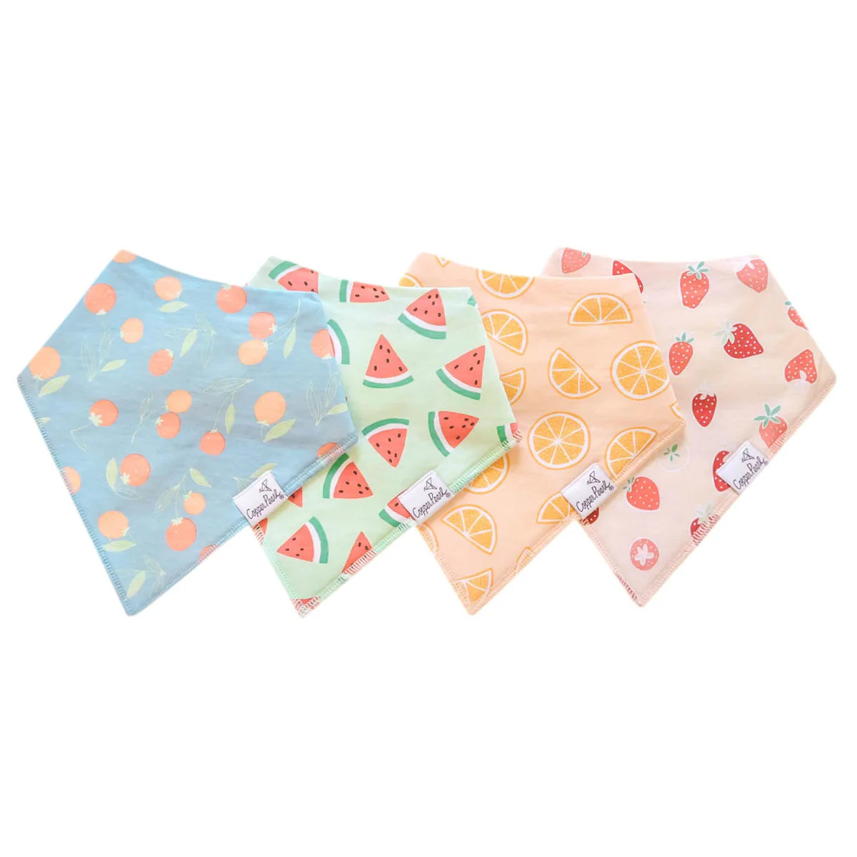 Copper Pearl Clementine Set of 4 Bandana Bibs