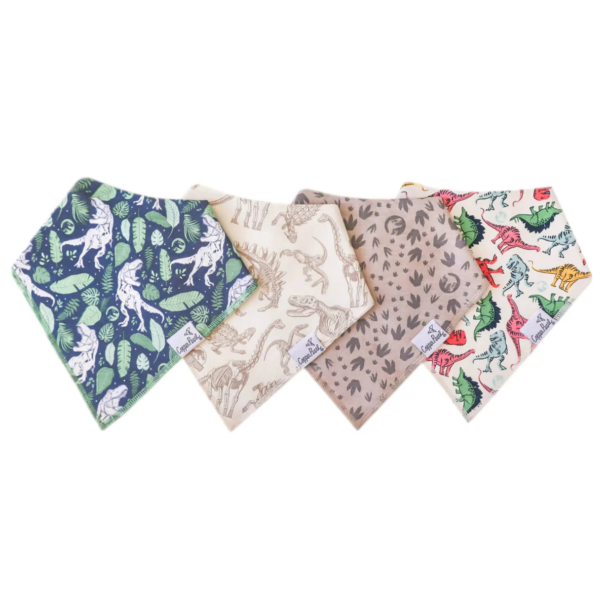 Copper Pearl Jurassic Park Set of 4 Bandana Bibs