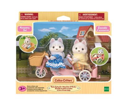 Calico Critters Husky Brother & Sister's Tandem Cycling Set