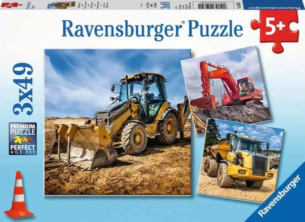 Ravensburger Diggers at Work 3x49 Piece Puzzles