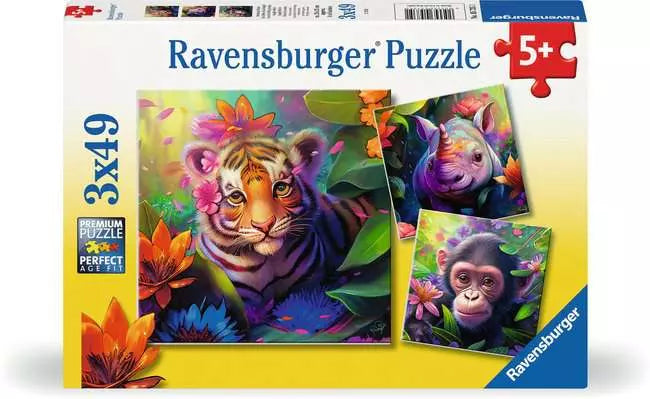 Ravensburger Jungle Babies 3x49 Piece Puzzles