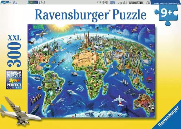 Ravensburger World Landmarks Map 300 Piece XXL Puzzle