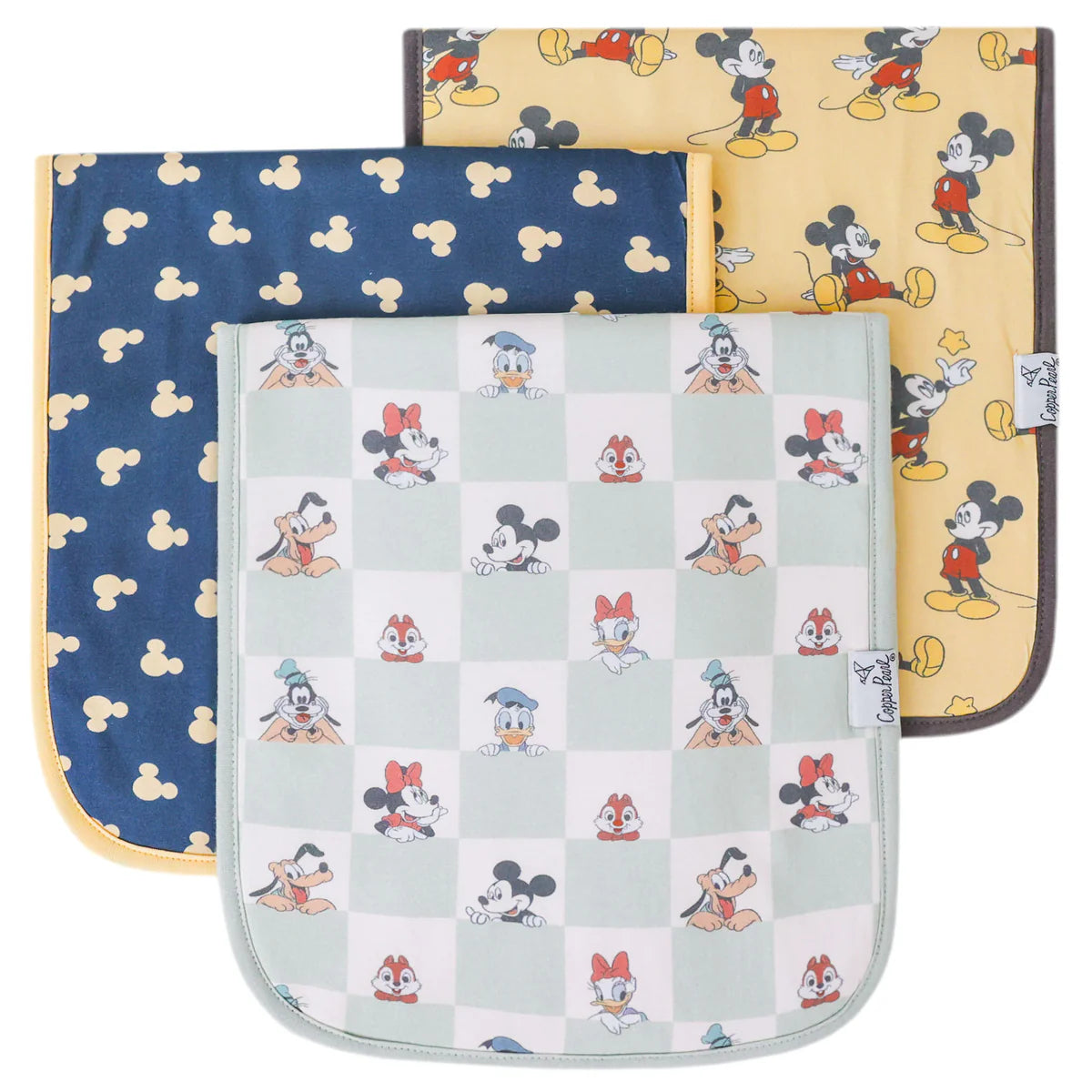 Copper Pearl Mickey Mouse & Friends Premium Burp Cloths 3 Pack