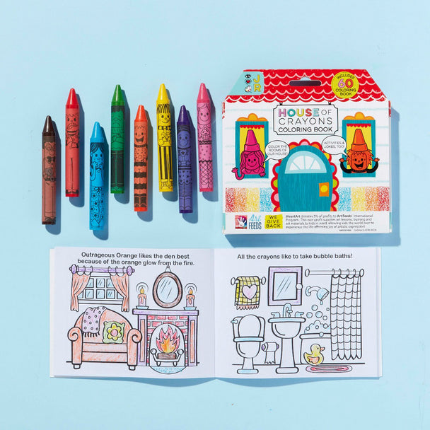 HOUSE OF CRAYONS WITH COLORING BOOK