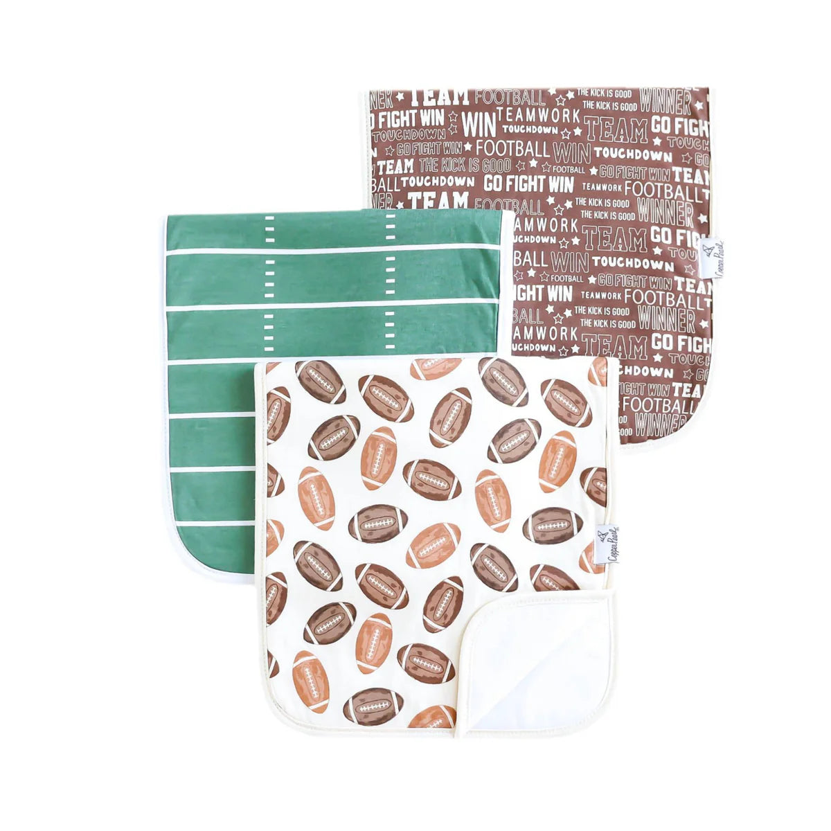 Copper Pearl Blitz Premium Burp Cloths 3 Pack