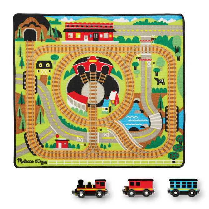 Melissa & Doug Round the Rails Train Rug