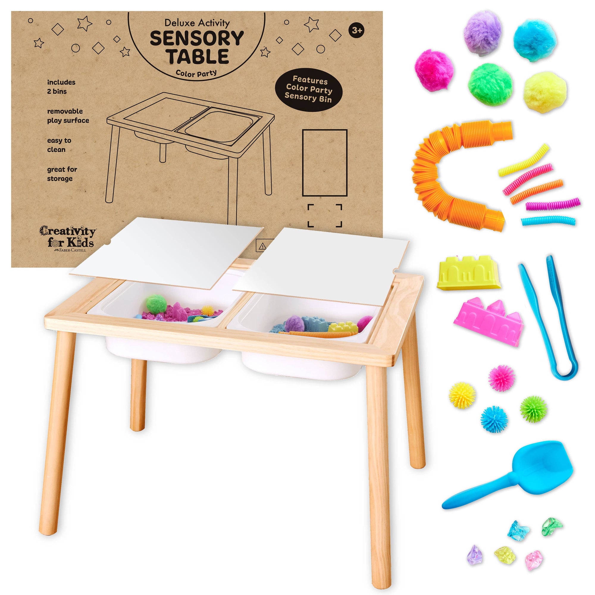 Sensory Table - Color Party Activity Table and Play Bin