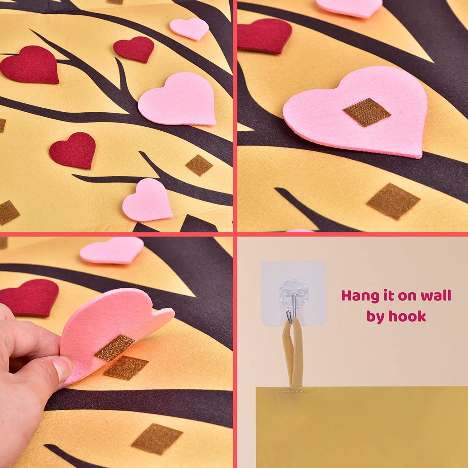 Valentine's Day Decor DIY Felt Tree