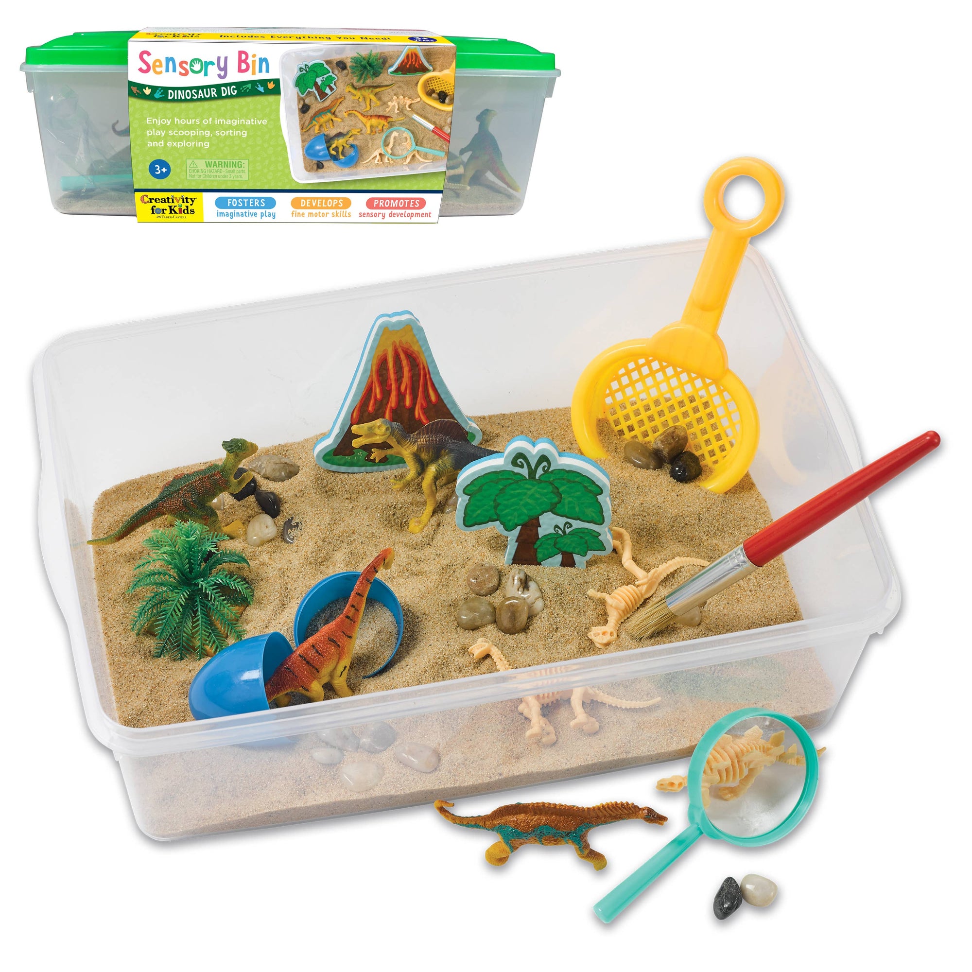 Sensory Bin Dinosaur Dig Activity Bin for Kids