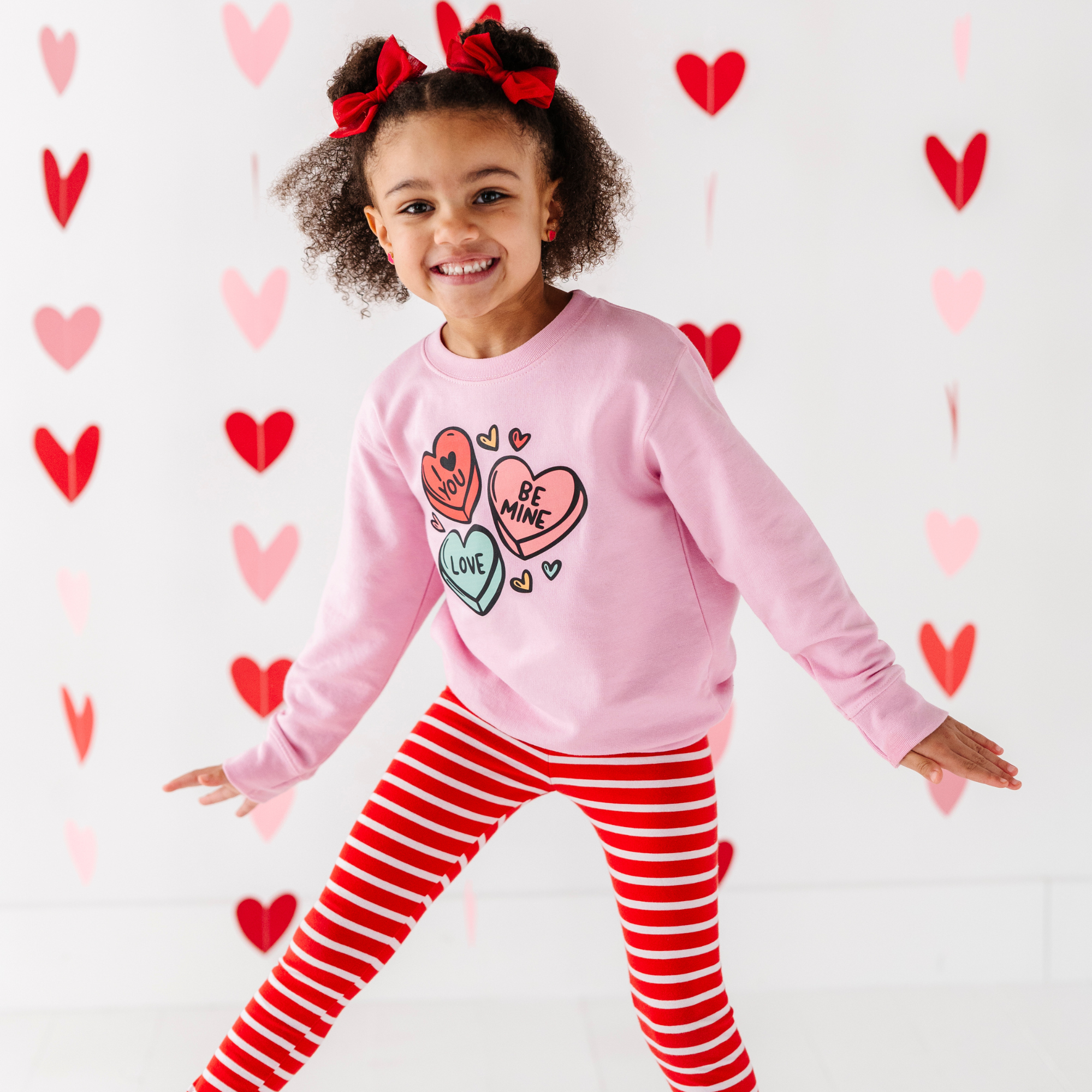 Candy Hearts Valentines Day Toddler Sweatshirt