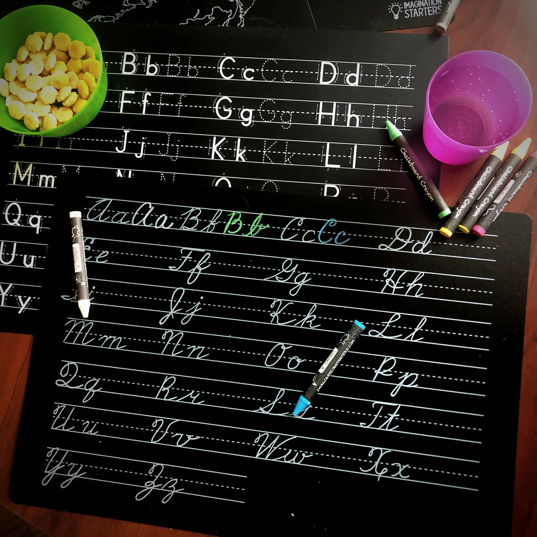 Chalkboard Placemat - Cursive Practice