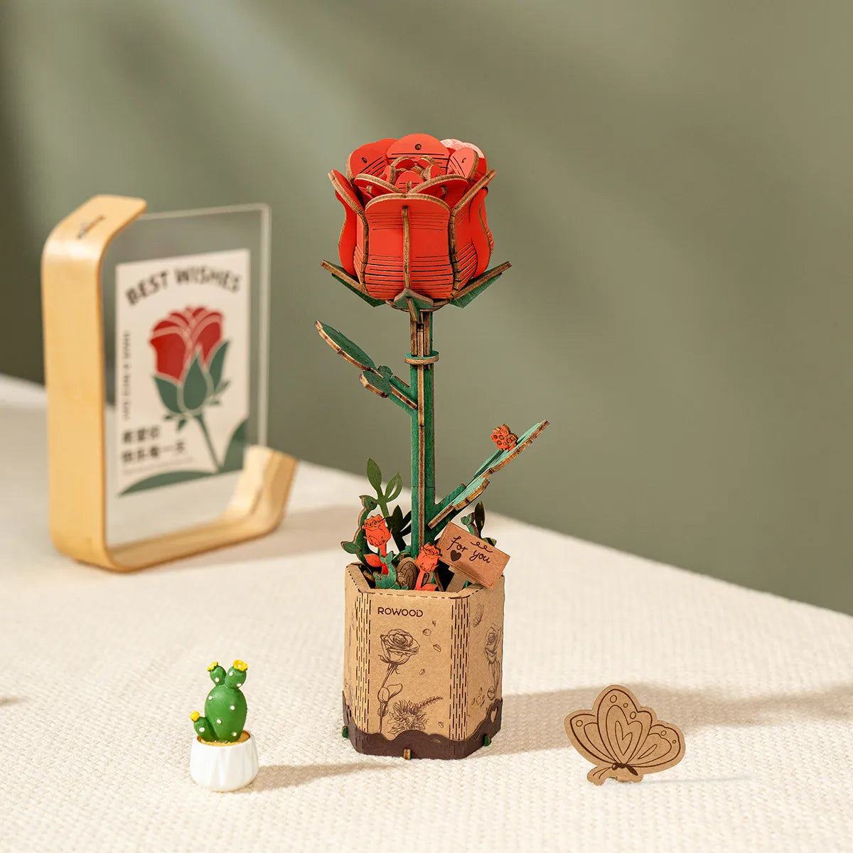 Wooden Craft Kit - Red Rose