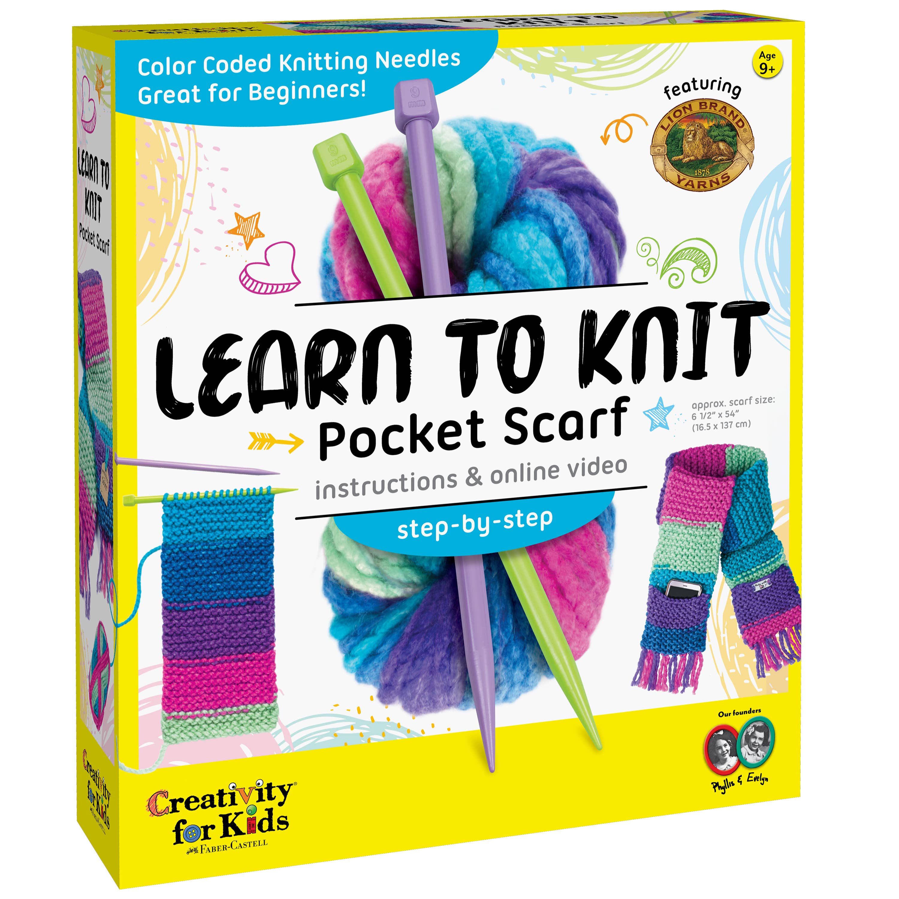 Learn to Knit a Pocket Scarf Craft Kit for Kids