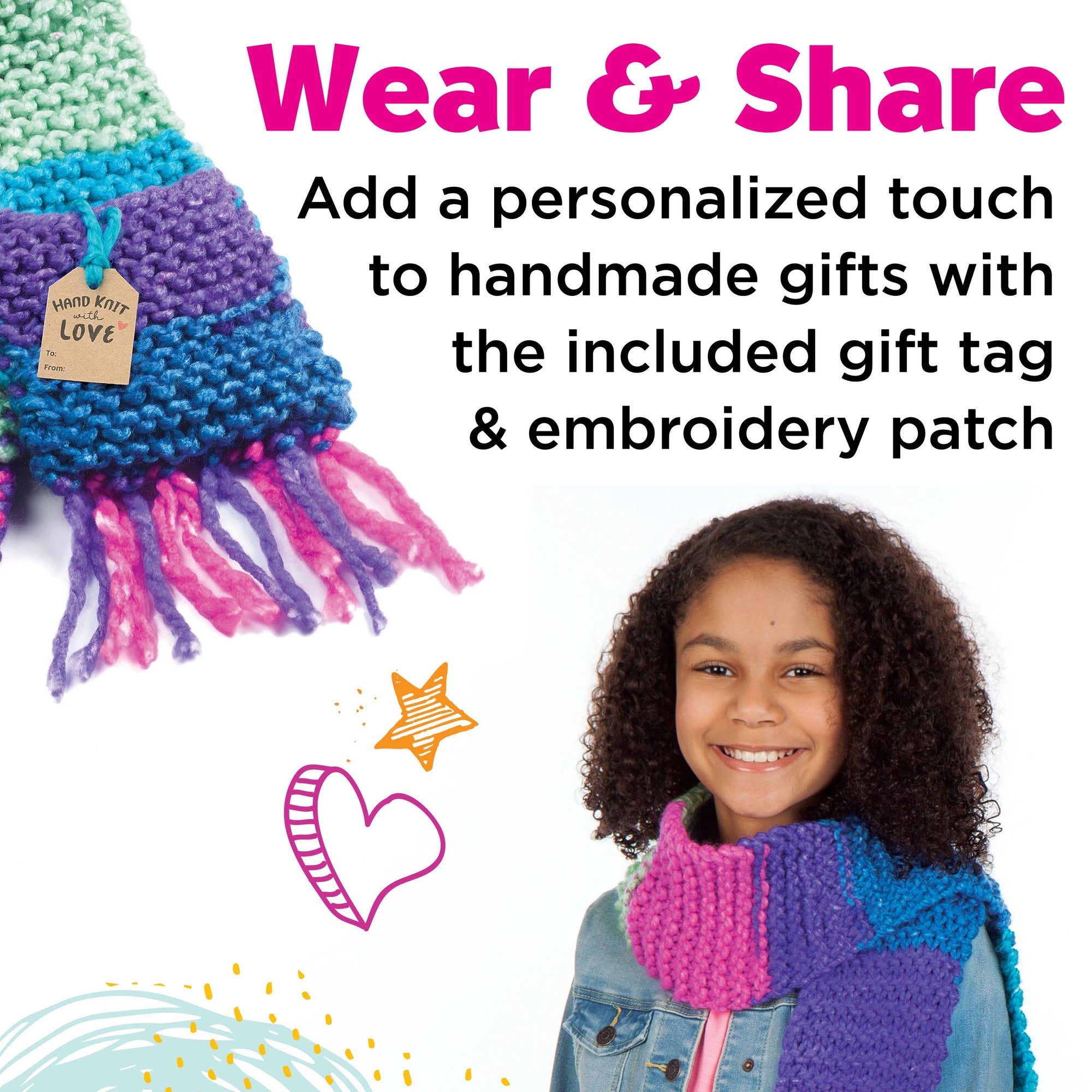 Learn to Knit a Pocket Scarf Craft Kit for Kids