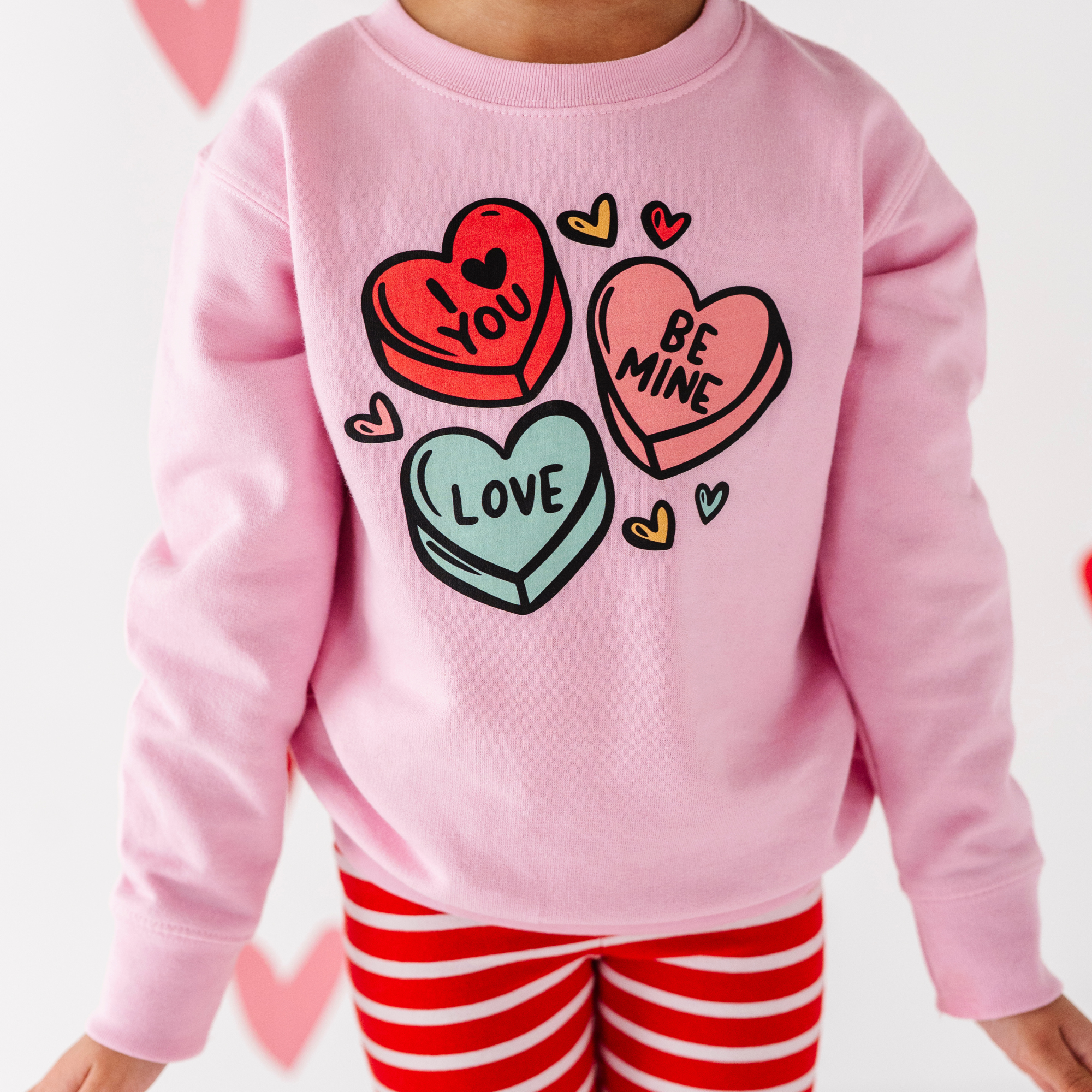 Candy Hearts Valentines Day Toddler Sweatshirt