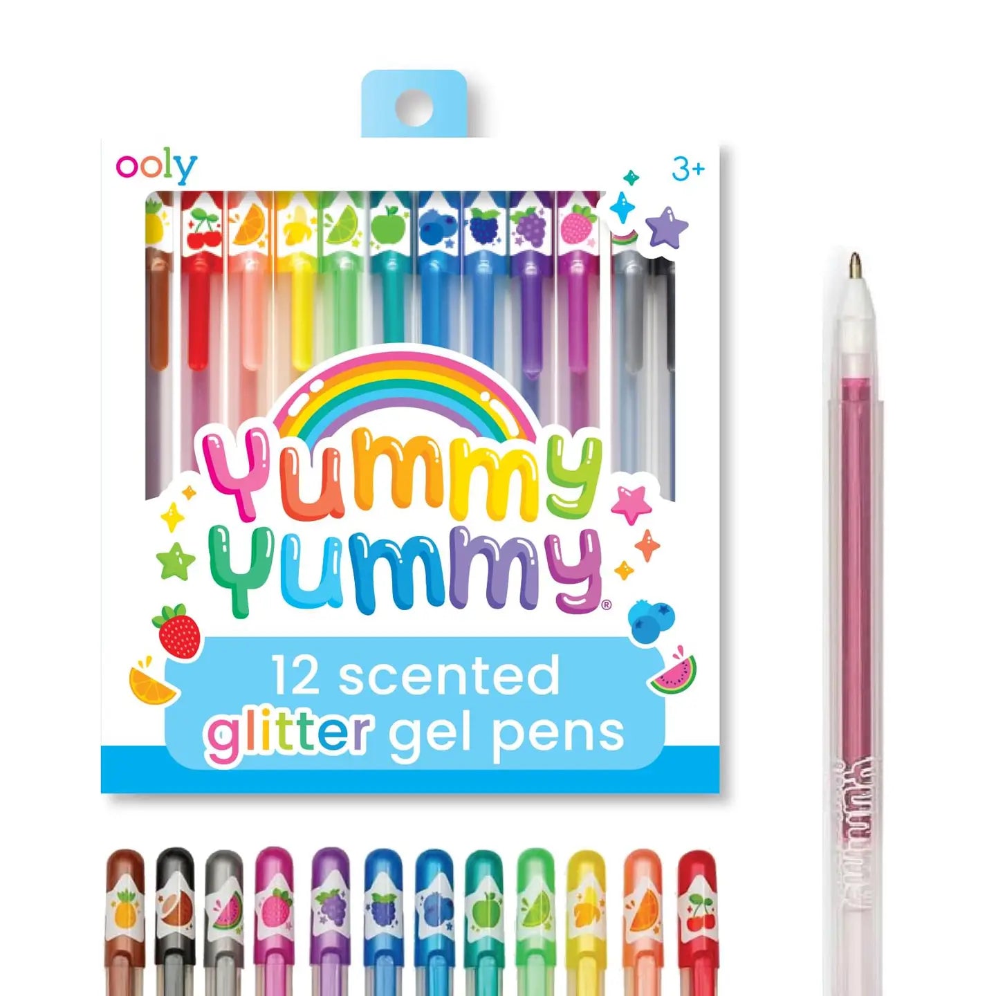 Yummy Yummy Scented Glitter Gel Pens - Set of 12