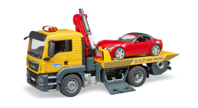 Bruder MAN TGS Tow Truck with Roadster