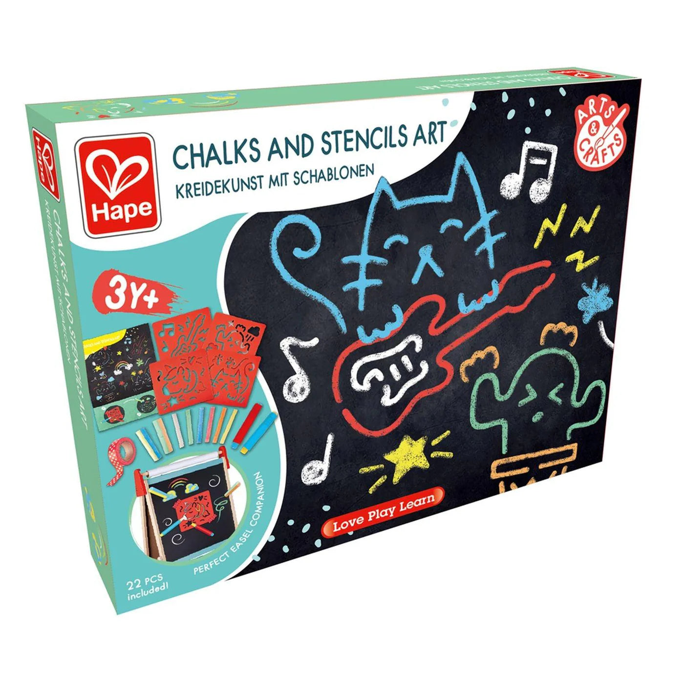 Hape Chalks & Stencils Set