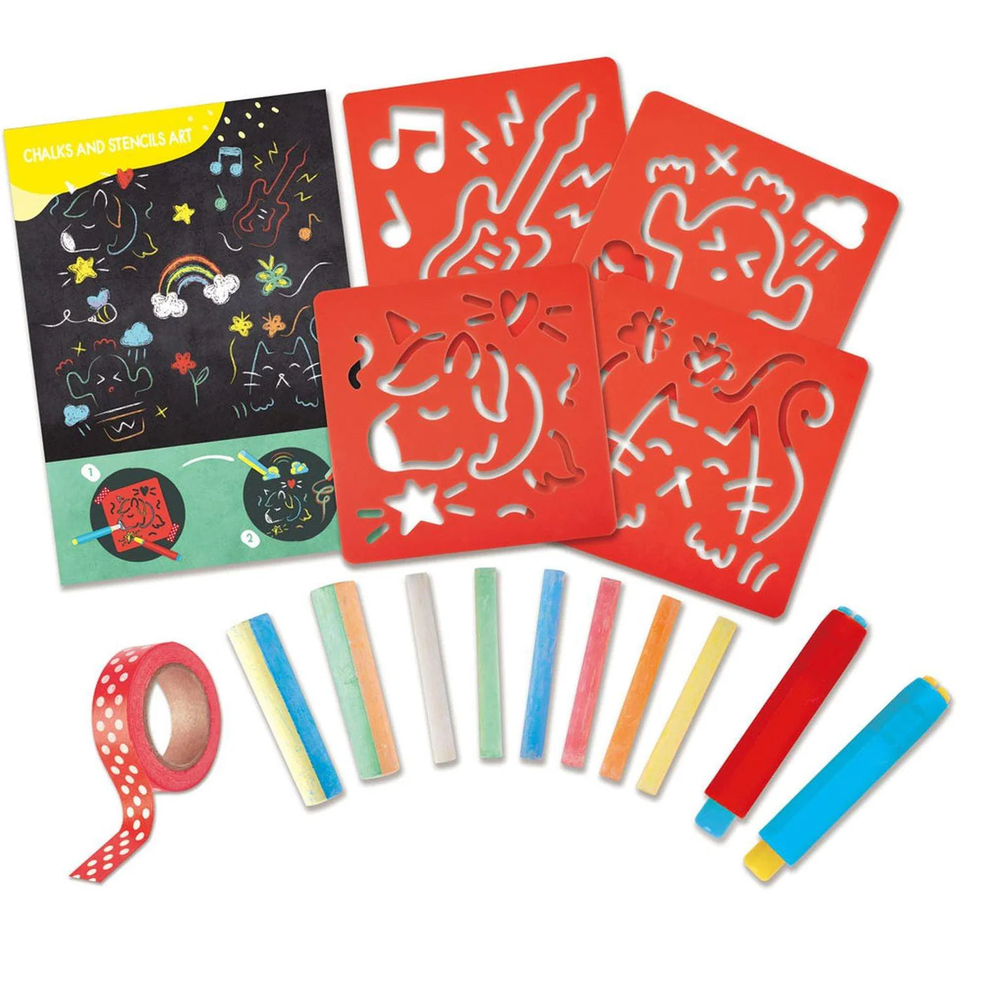 Hape Chalks & Stencils Set