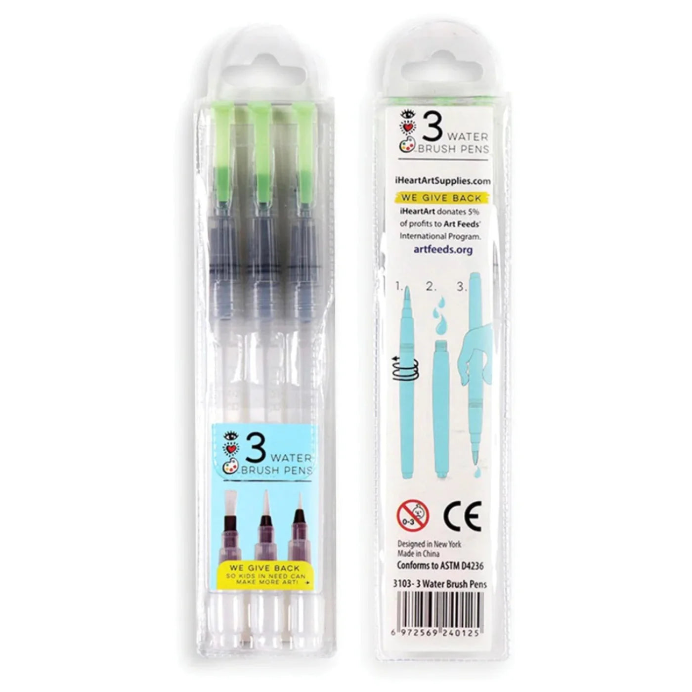 Water Brush Pens Set Of 3