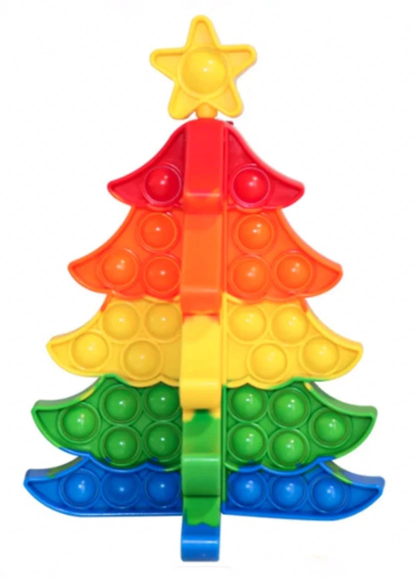 3D Rainbow Christmas Tree Pop It Puzzle