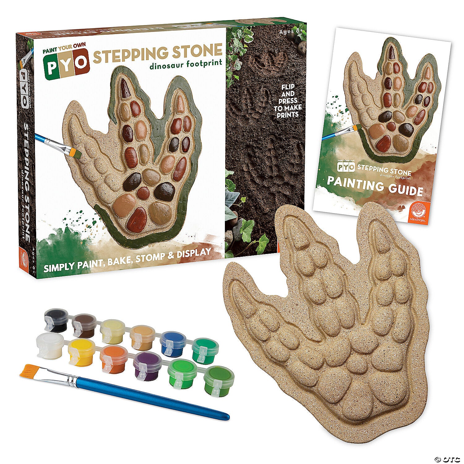 Paint Your Own Stepping Stone: Dinosaur Footprint